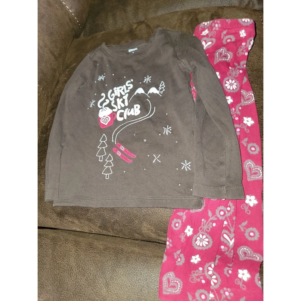 Gymboree alpine sweetie girls ski club top and leggings size 4‎